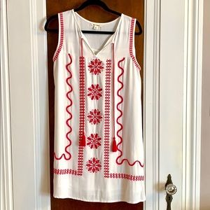 White & Hot Pink Sundress